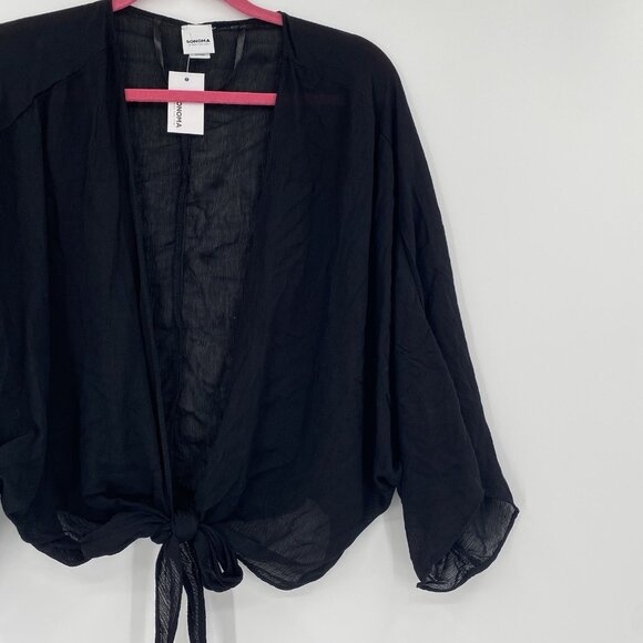 Sonoma Women’s Black Toe Front Ruana Viscose- One Size NWT - Picture 6 of 10